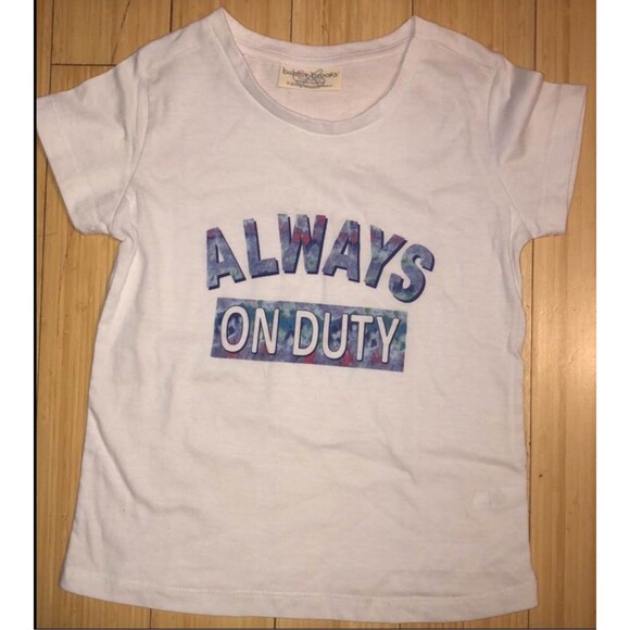 Bobbie Brooks Sz M (7/8) Girls Always on Duty Tee NEW NWT - Picture 1 of 1